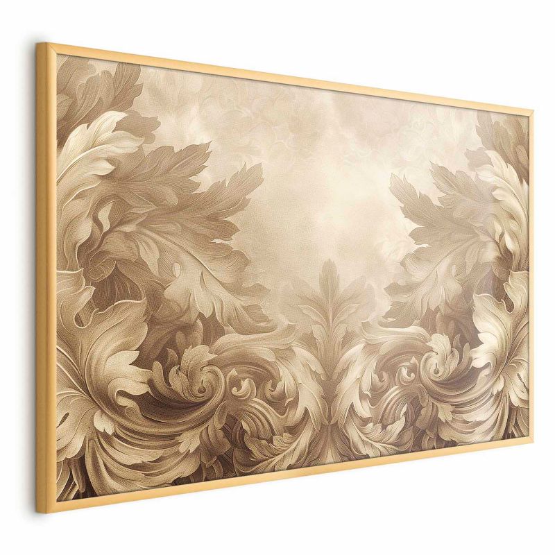 Plakat Artgeist Rzeźbione ornamenty 60x40 cm z ramą złotą 1 szt