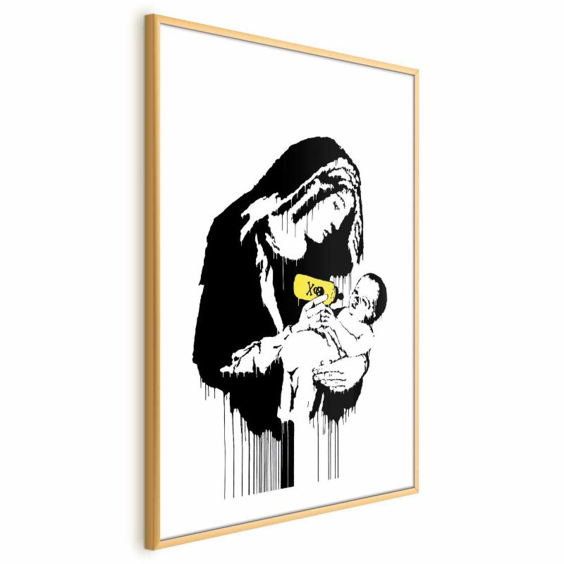 Plakat Artgeist Karmiąca matka 21x30 cm z ramą złotą 1 szt
