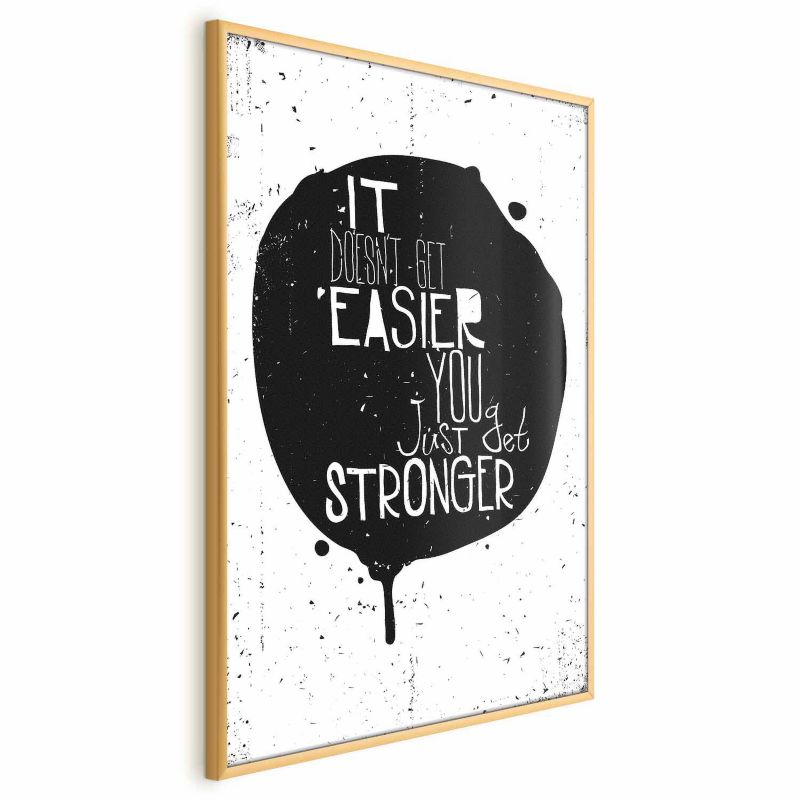 Plakat Artgeist Stronger 40x60 cm z ramą złotą 1 szt