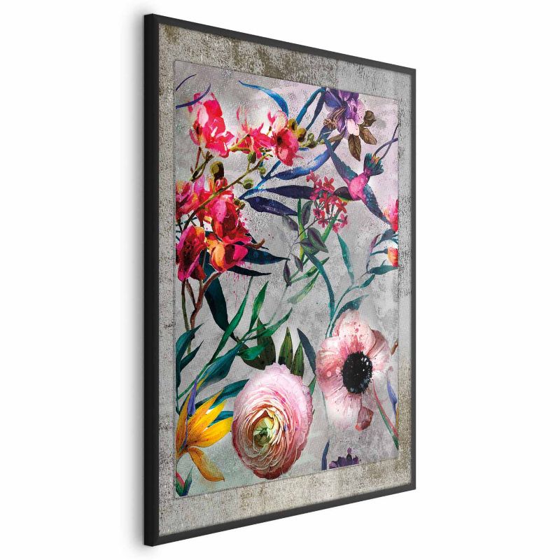 Plakat Artgeist Rustykalne kwiaty 21x30 cm z ramą czarną 1 szt