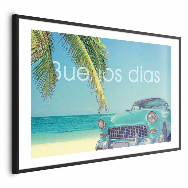 Plakat Artgeist Buenos dias 90x60 cm z ramą czarną 1 szt