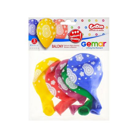 BALONY PREMIUM HEL CYFRA 8 5 SZTUK