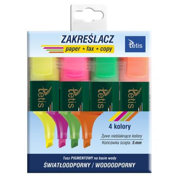 KOMPLET ZAKREŚLACZY 4 KOLORY