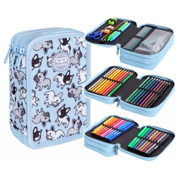 COOLPACK - JUMPER 3 - PIÓRNIK POTRÓJNY Z WYPOSAŻENIEM - CUTE BULLDOGS
