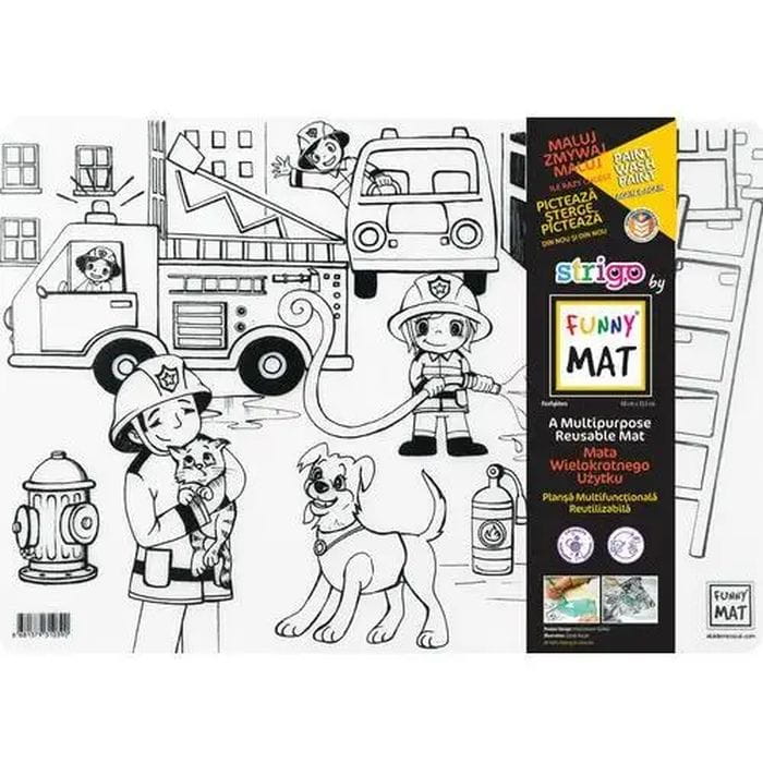 STRIGO FUNNY MAT TRANSPARENT - STRAŻAK 48x33.5 cm