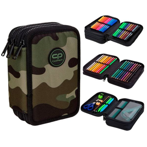 Coolpack Piórnik potrójny Jumper 3 z wyposażeniem Soldier