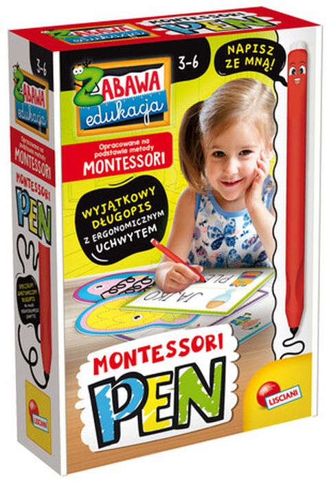 Montessori Pen Długopis Wymazywalny z 32 tabliczkami Lisciani