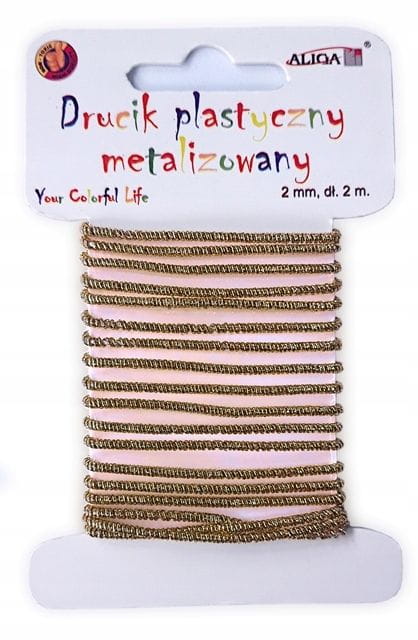 Drucik plastyczny DA-2108 metalizowany złoty 2mm x 2m