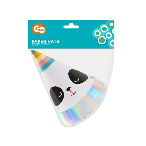 CZAPECZKI PAPIEROWA ROZMARZONA PANDA 6SZTUK