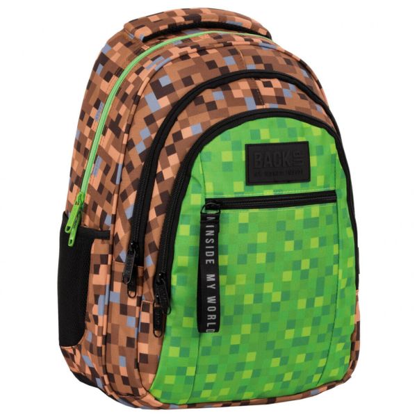 Derform Plecak szkolny młodzieżowy BackUP 26 L GAME dla fana gry MINECRAFT