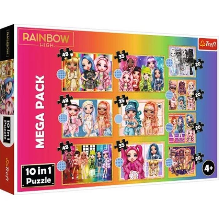 Puzzle 10w1 Laleczki Rainbow High