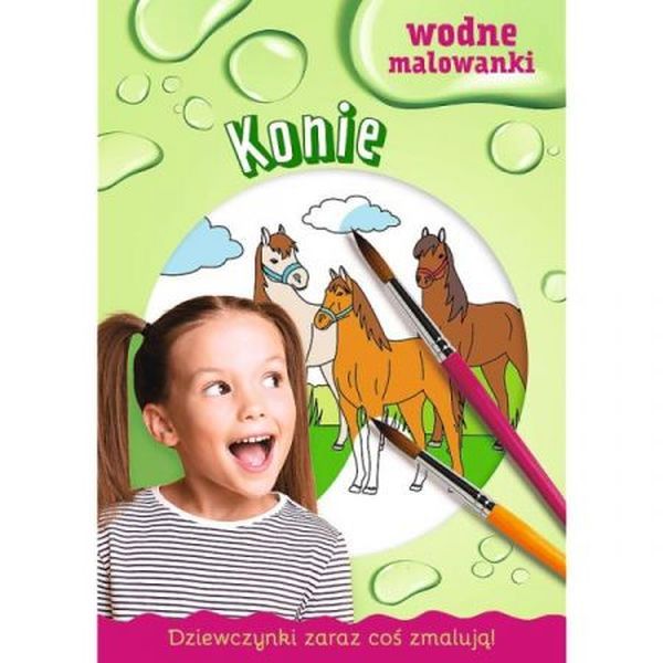 Dziewczynki zaraz coś zmalują. Malowanki wodne. Konie3