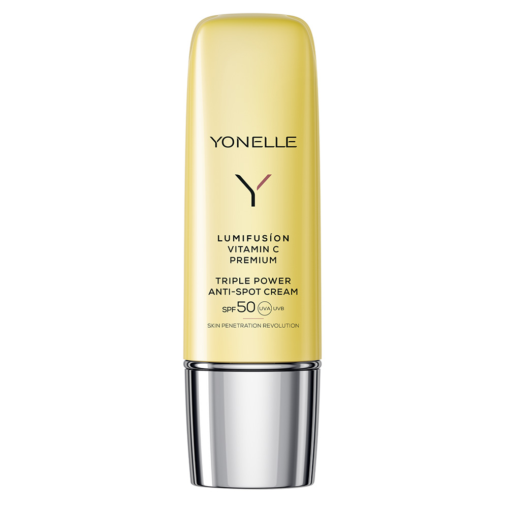 LUMIFUSÍON Potrójnie Aktywny Krem SPF50 Przeciw Przebarwieniom Z Witaminą C Premium