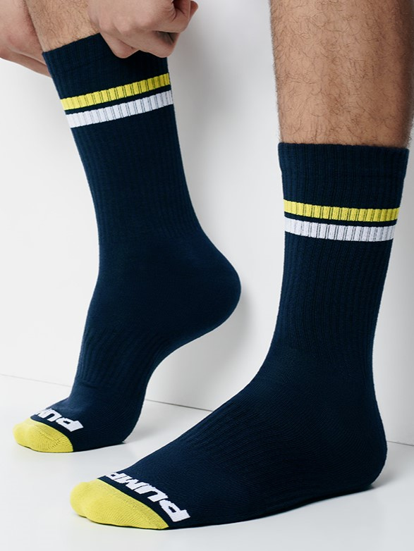 Skarpety męskie | Czarny/Żółty | Recharge Crew Socks | PUMP! | 41014