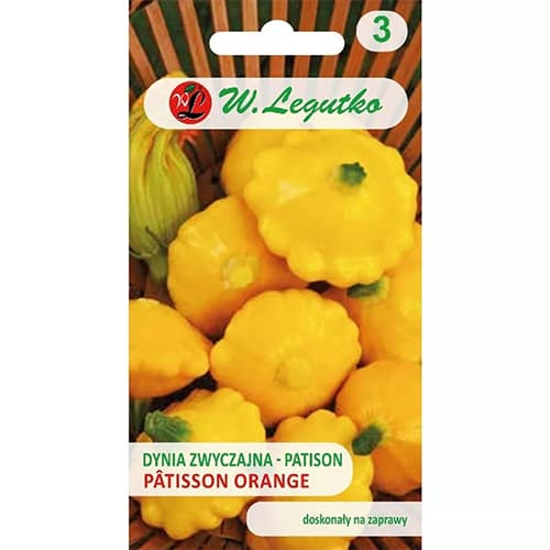 1 szt, Patison Orange - Nasiona: Ilość w opakowaniu: 1 g