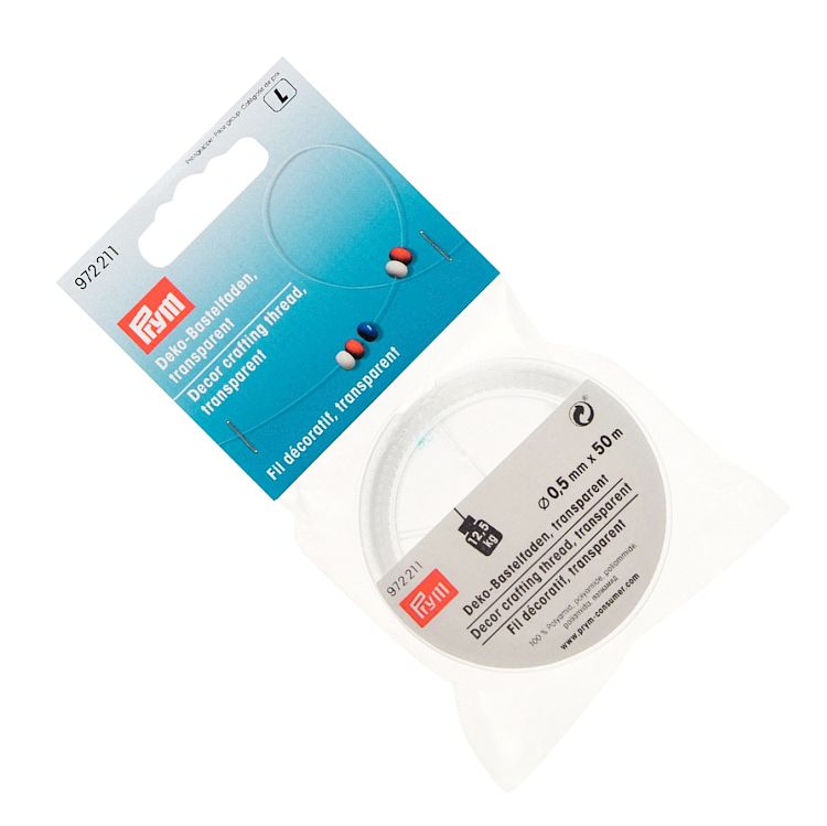 żyłka przeźroczysta do wyrobu biżuterii 0,5mm x 50mb PRYM 972211 .