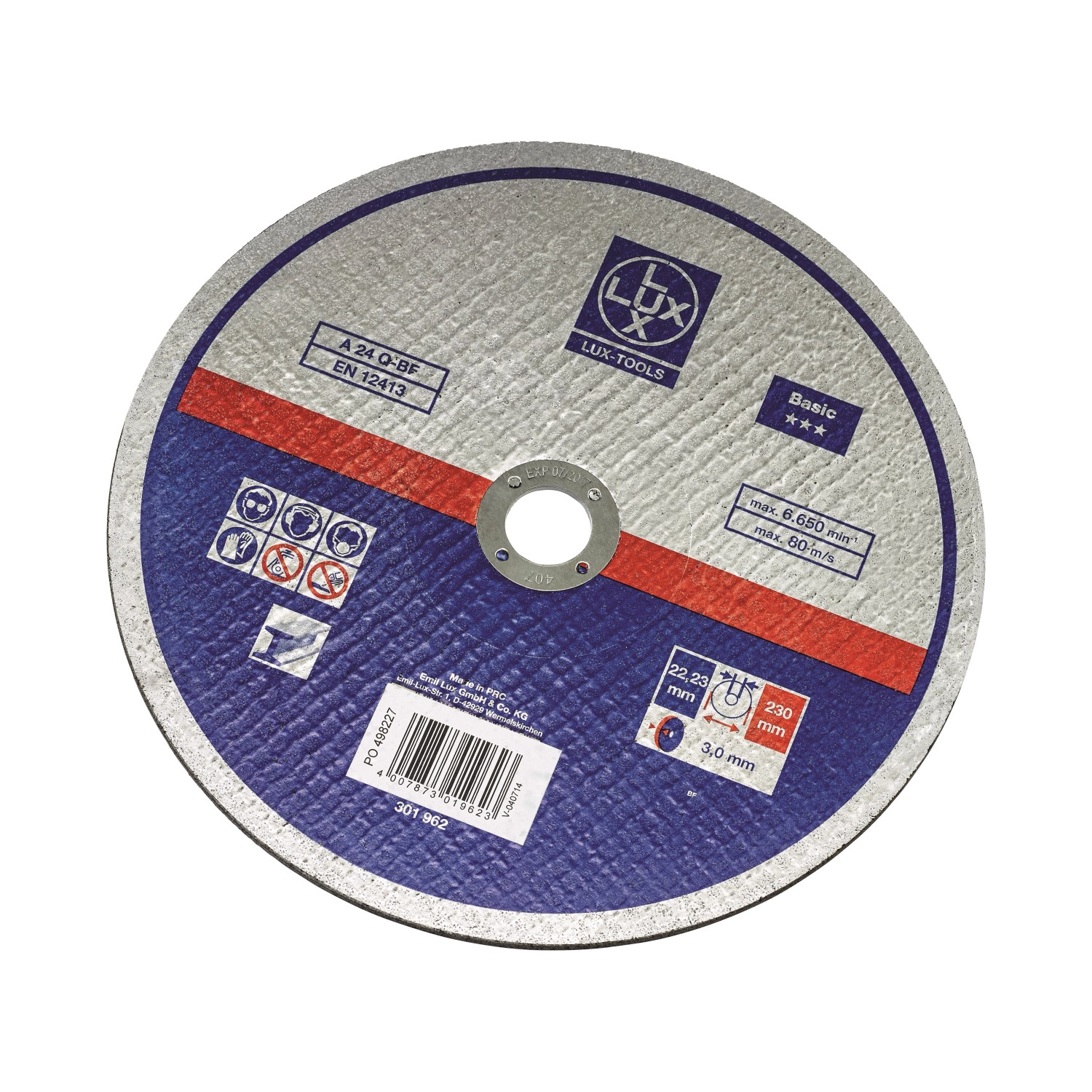 LUX Tarcza do cięcia metalu śr. 230 mm grubość 3 mm