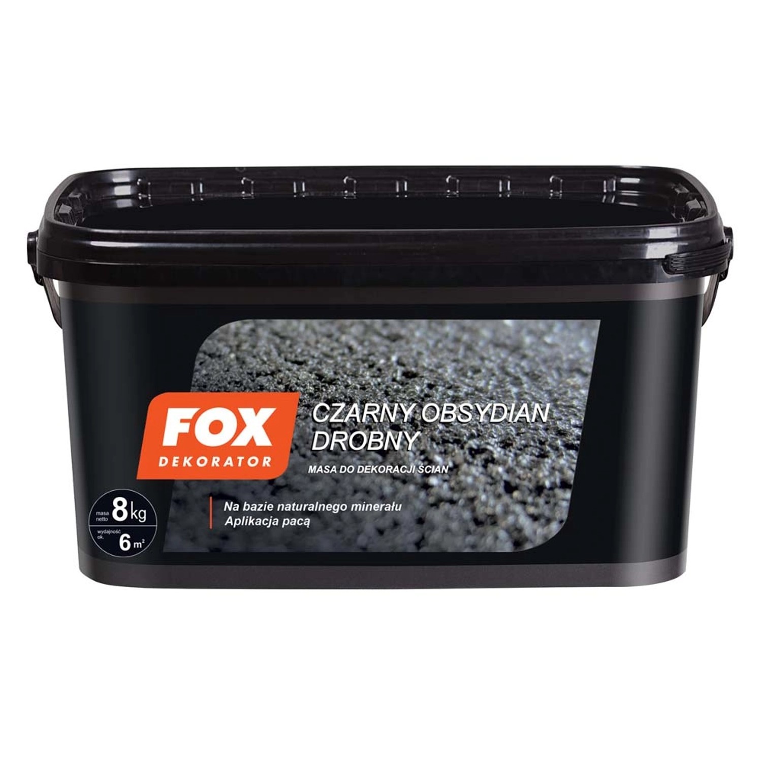 Tynk dekoracyjny FOX czarny obsydian 8kg