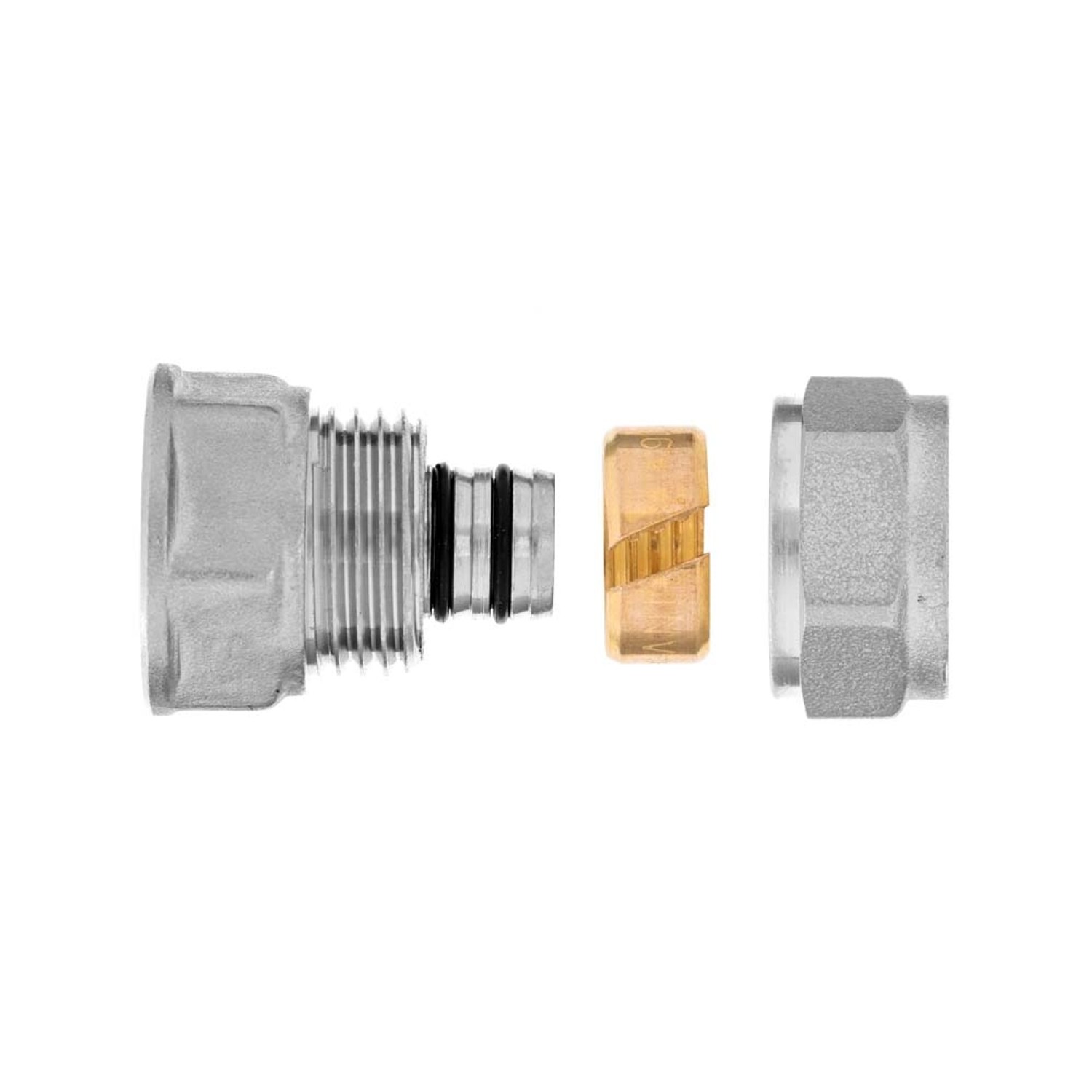 Invena Złączka gwint wew. 1/2" x 20 mm x 2- wkład aluminiowy
