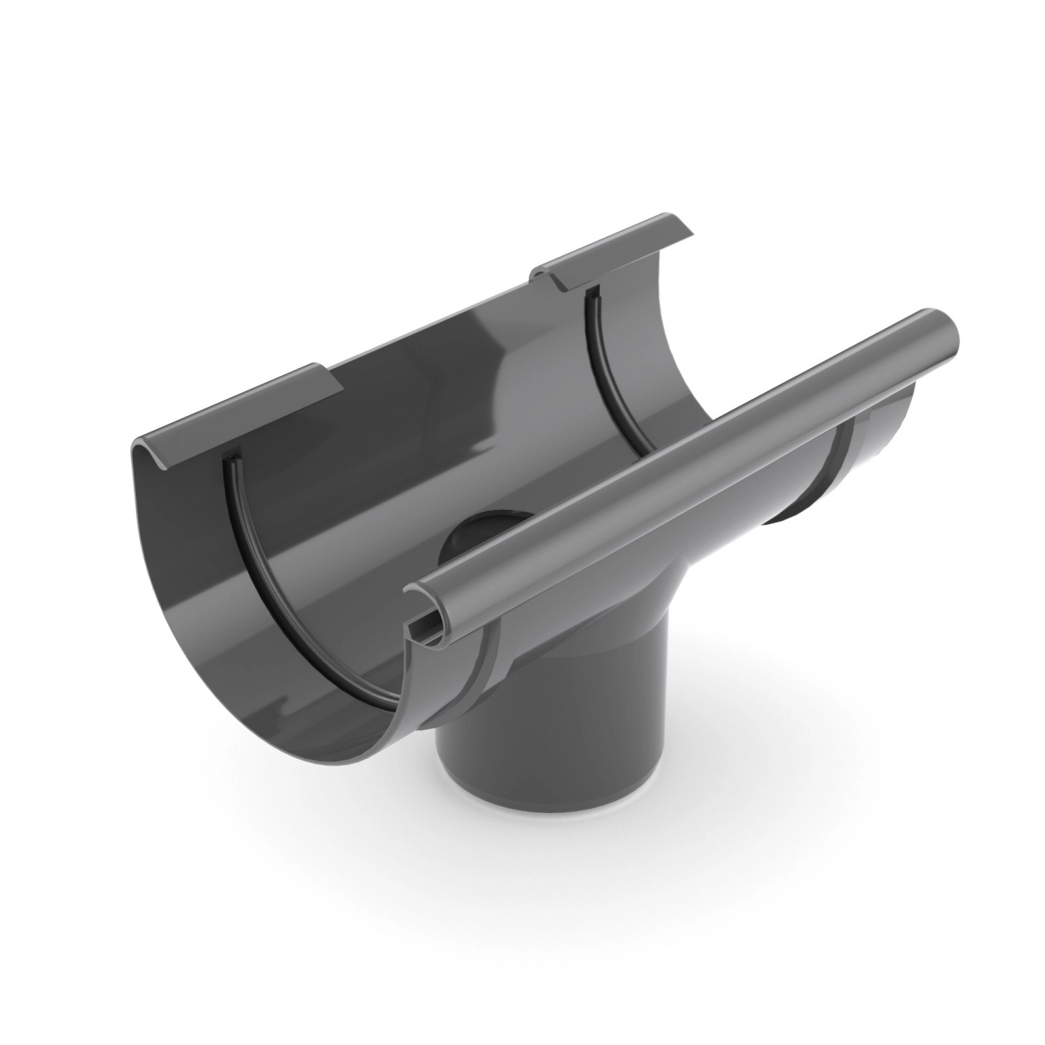 Bryza Lej spustowy 125 mm/90mm PVC grafit