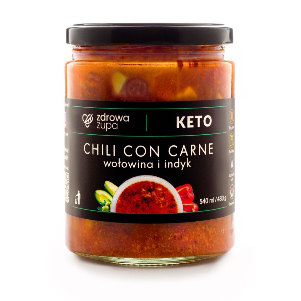 Keto chilli con carne wołowina i indyk bezglutenowa 540 ml