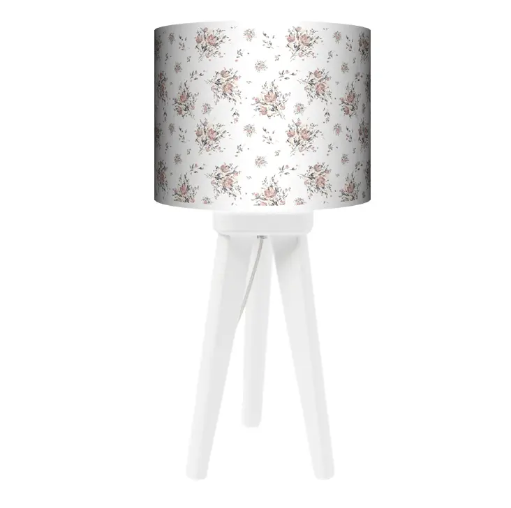 Lampa Trójnóg mała VINTAGE FLOWERS - kolor podstawy biały FL