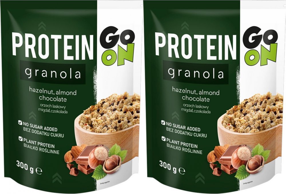 2x Granola proteinowa Sante Go On Protein, orzechowa z czekoladą, 300g
