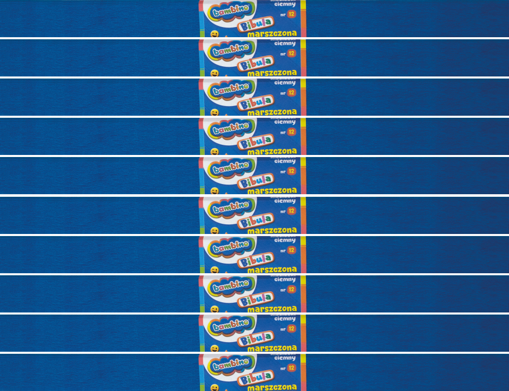 10x Bibuła marszczona Bambino, 200x50cm, niebieski ciemny