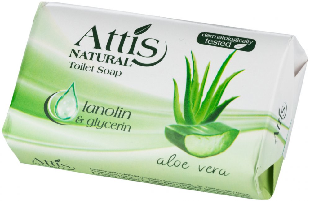 Mydło w kostce Gold Drop Attis, Natural, aloesowy, 100g