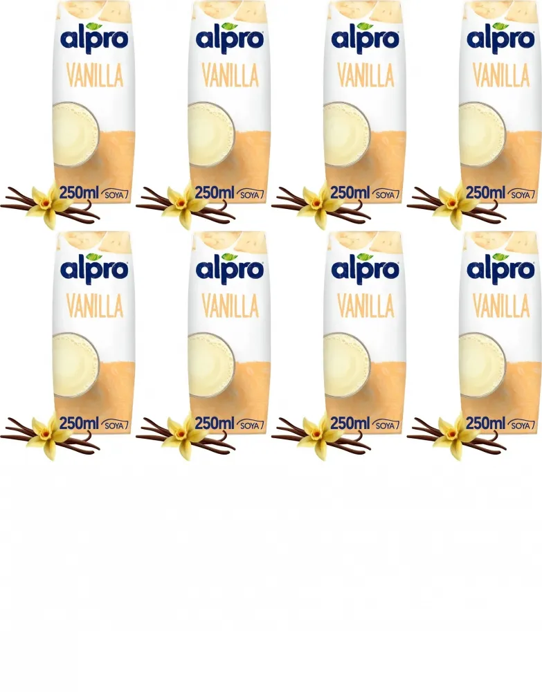 8x Napój sojowy Alpro, o smaku waniliowym, 250ml