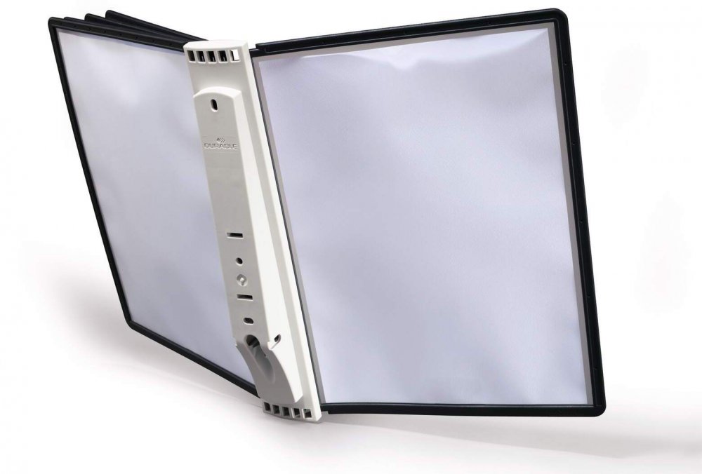 System paneli informacyjnych Durable Sherpa Wall 5, A4, 5 paneli, czarny