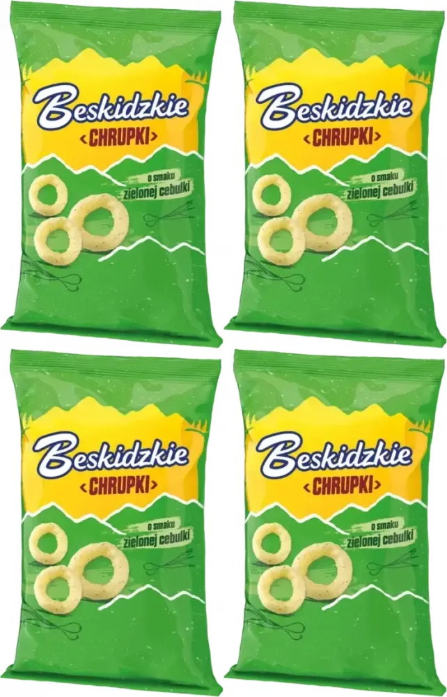 4x Chrupki Beskidzkie Aksam, zielona cebulka, 85g