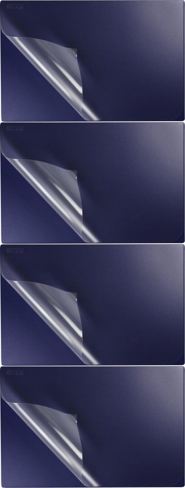 4x Podkład na biurko Biurfol, 380x580mm, z folią, granatowy