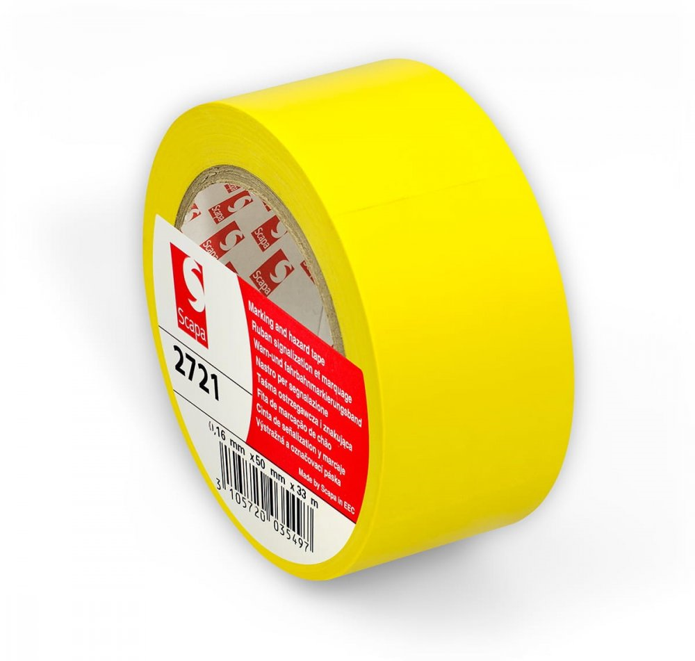 Taśma oznaczeniowa Scapa 2721, 50mm x 33m, żółty