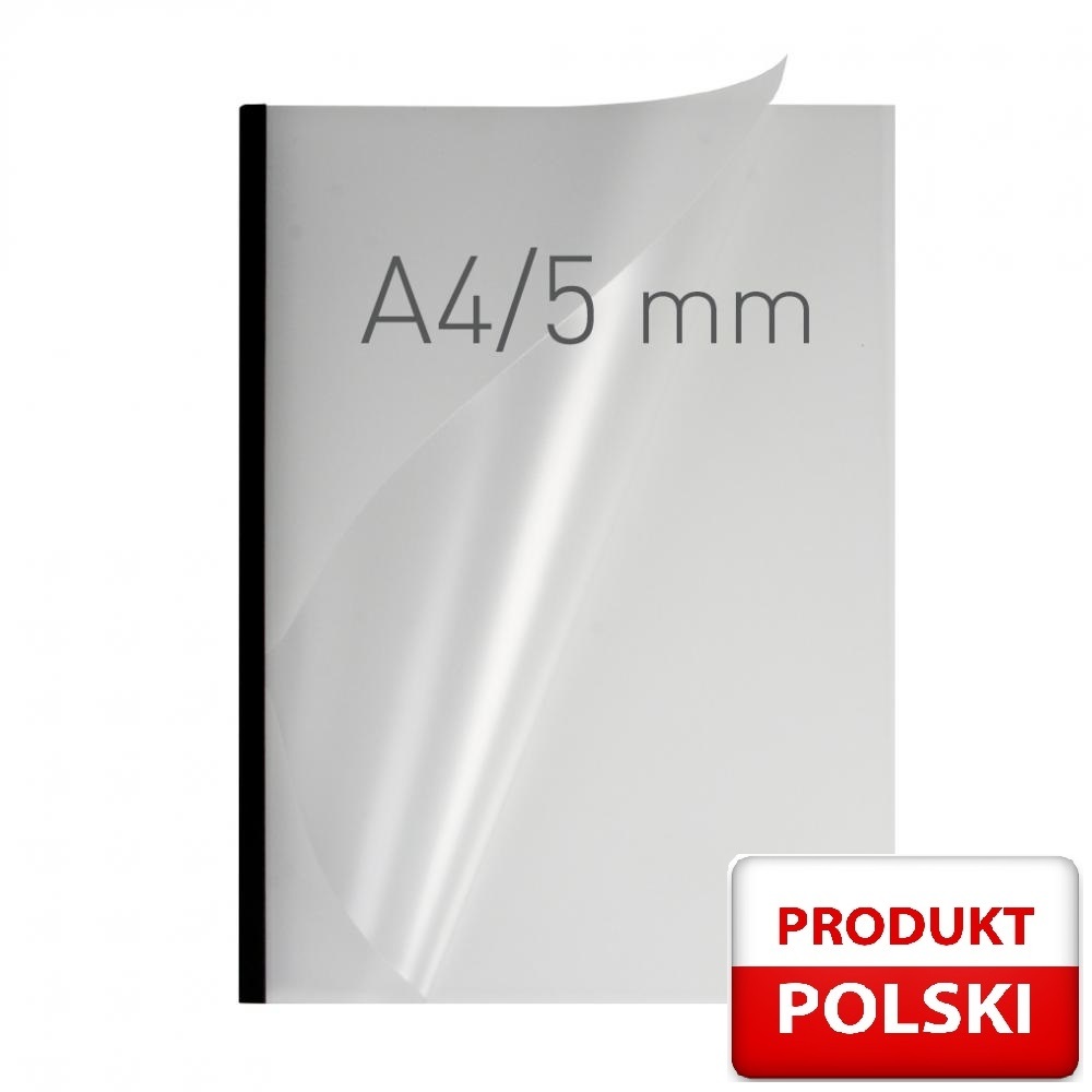 Okładka kanałowa easy Cover Double Semi Matt Opus, A4, 5mm, do 40 kartek, czarny