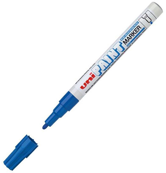 Marker olejowy Uni PX-21, okrągła, 1.2 mm, niebieski