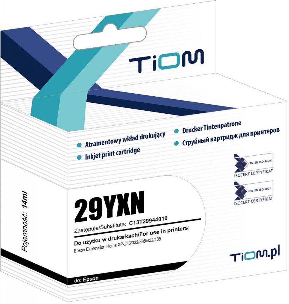 Tusz Tiom Ti-E29YX (C13T29944012 ), 14 ml, yellow (żółty)