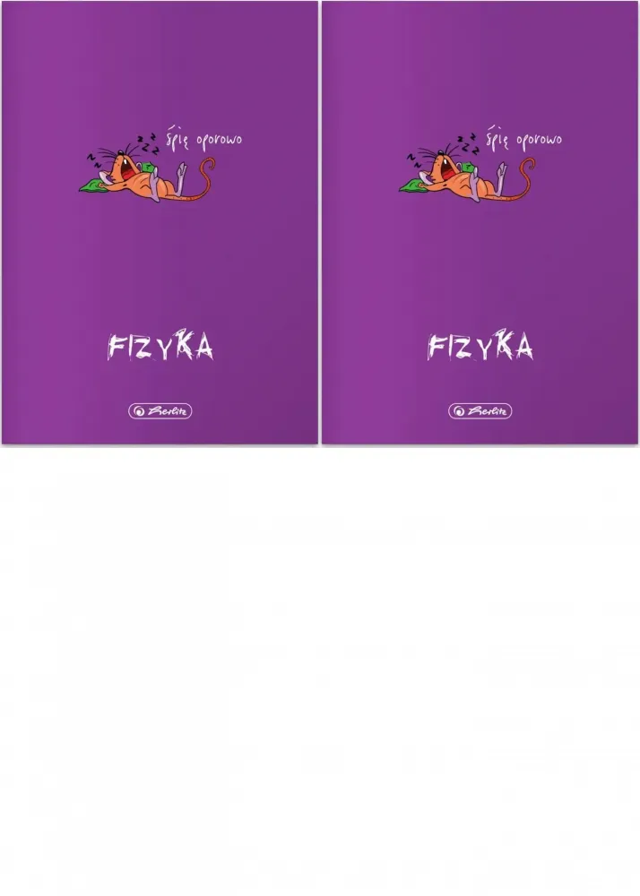 2x Zeszyt przedmiotowy w kratkę Herlitz ECO Fizyka, A5, miękka oprawa, 60 kartek, fioletowy