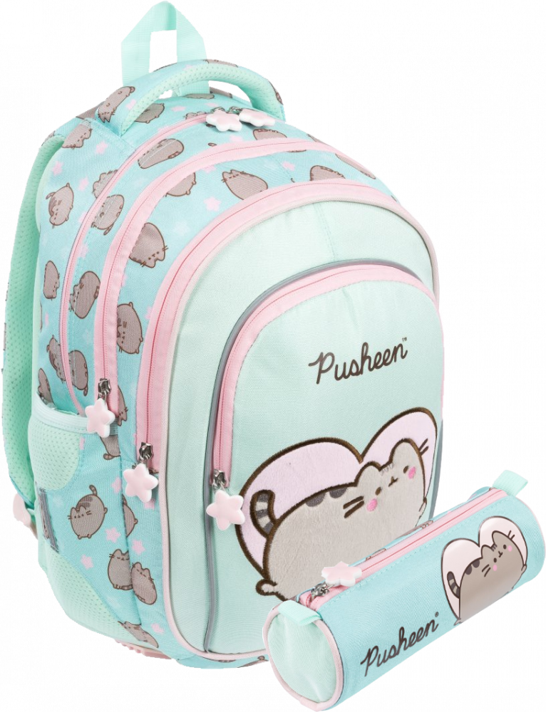 Zestaw: Plecak + tuba saszetka Pusheen Mint