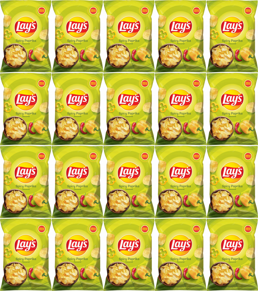 20x Chipsy Lay's Spicy Paprika, pikantna papryka, 200g