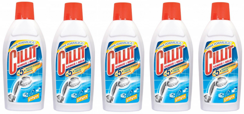 5x Płyn do usuwania kamienia i rdzy Cillit, 450ml, original