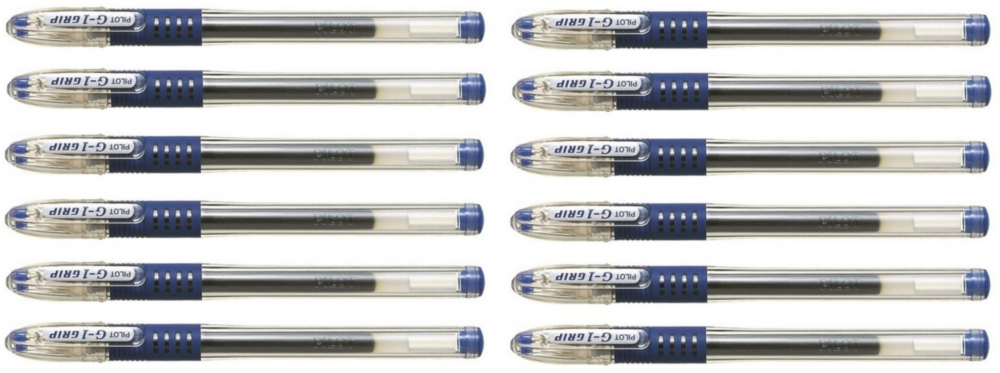 12x Długopis żelowy Pilot, G1 Grip, 0.5mm, niebieski