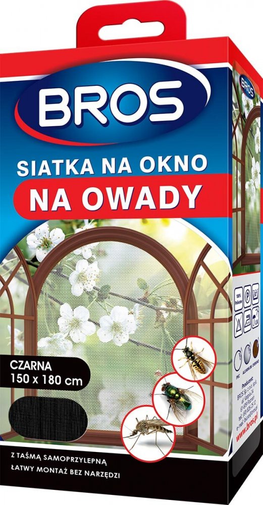 Siatka na okno Bros, 150x180cm, czarny