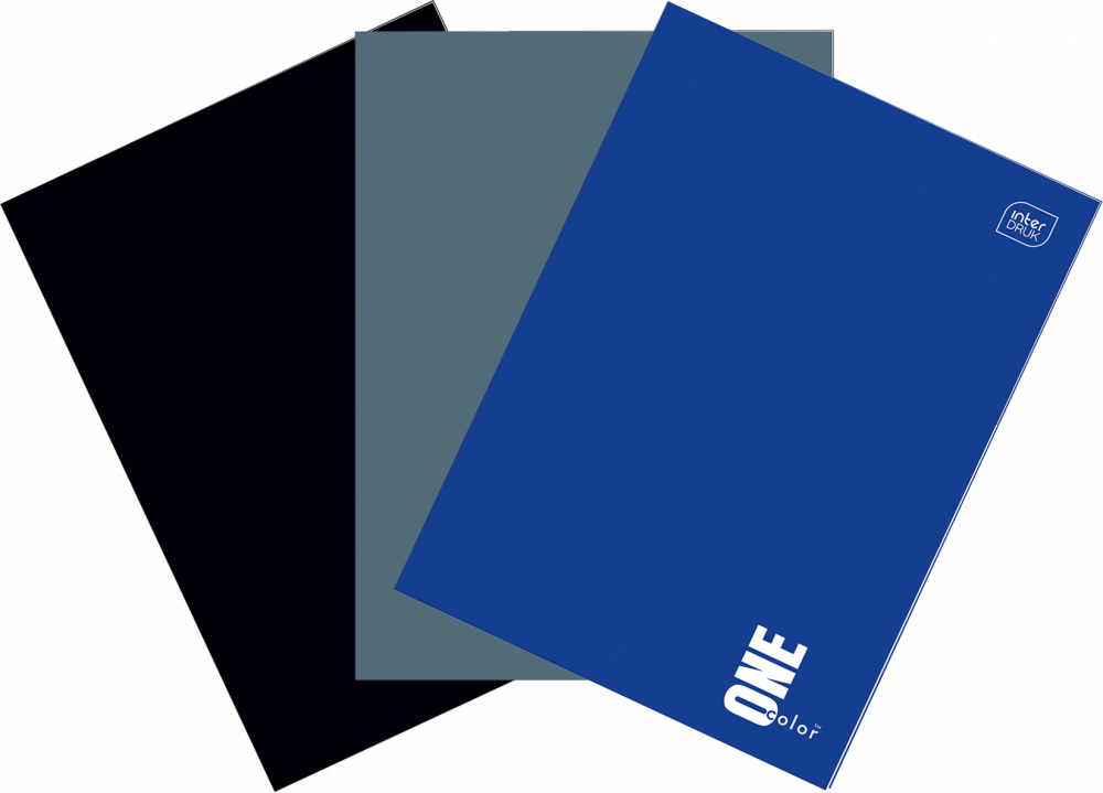 3x Zeszyt w kratkę Interdruk UV One Color, A4, 60 kartek, mix kolorów