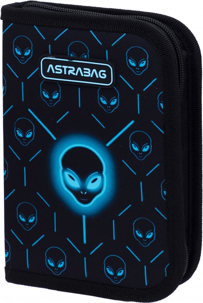 Piórnik szkolny Astra Astrabag Neon UFO AC1, 1-komorowy, bez wyposażenia
