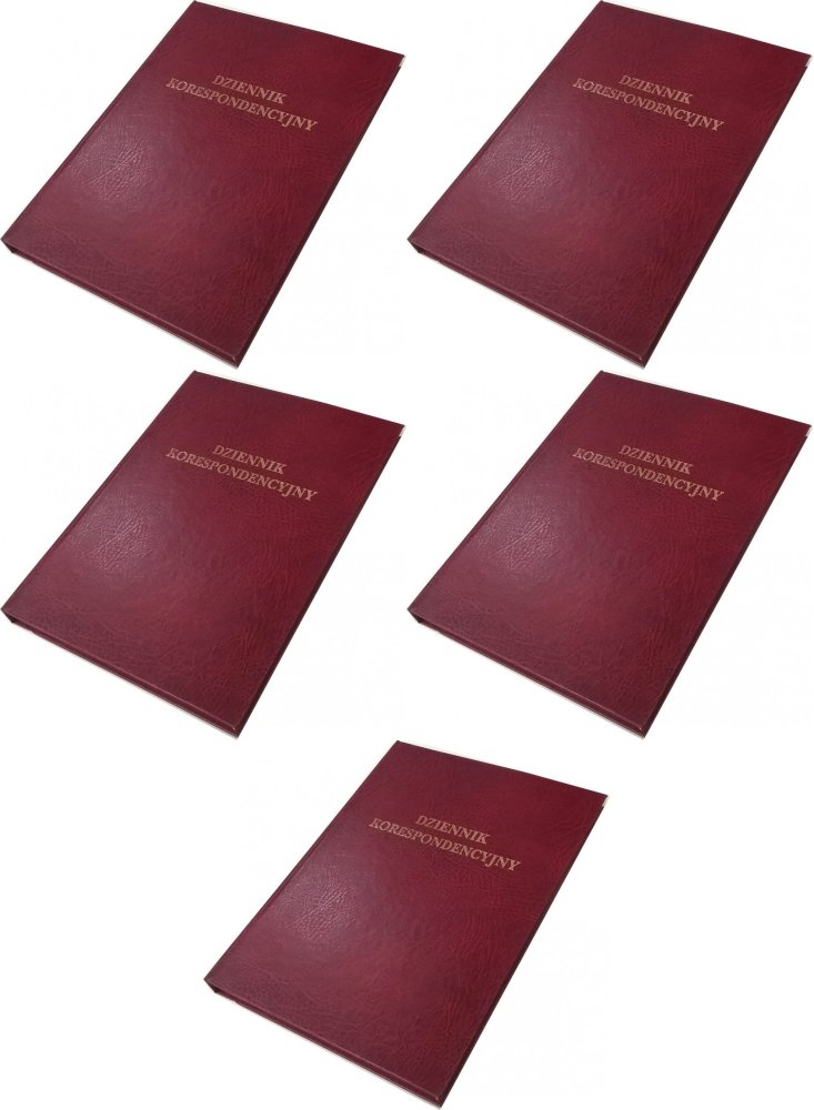 5x Dziennik korespondencyjny Barbara, A4, 192k, bordowy