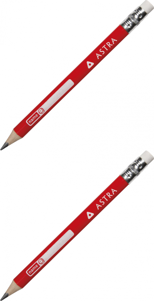 2x Ołówek do nauki pisania Astra Jumbo Grip, HB, z gumką, czerwony