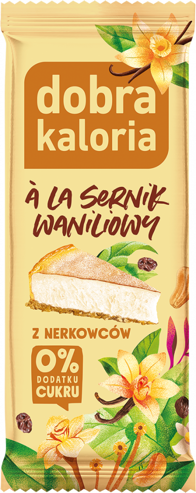 Mini batonik z nerkowców a'la sernik waniliowy Dobra Kaloria, 1 sztuka, 35g