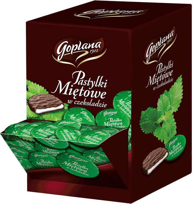 Pastylki miętowe Goplana, miętowy w czekoladzie, 2.5kg