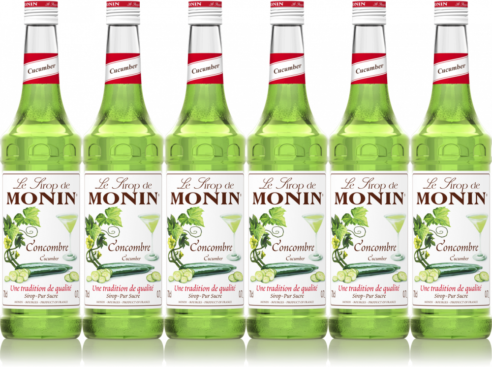 6x Syrop Monin Cucumber, ogórkowy, 700ml